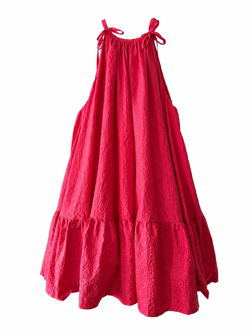 Sister Jane Vibrant Pink Puffy Tiered Mini Dress - Size S - New With Tags